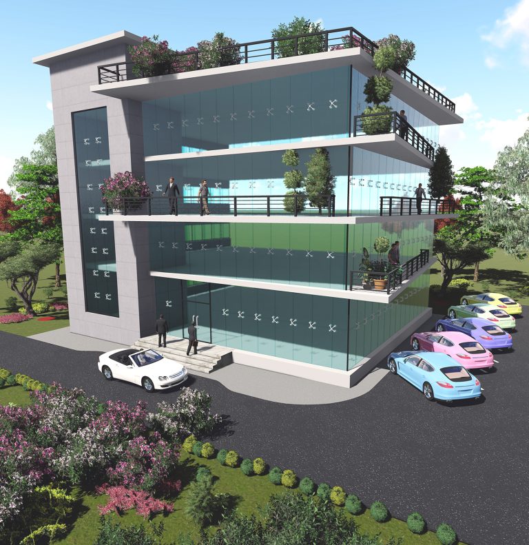 office building front site